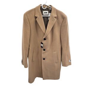 Joseph Abboud Men's Camel 3/4 Wool Blend Overcoat Size 42L‎ Big & Tall Formal